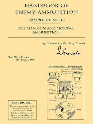 cover image of Handbook of Enemy Ammunition: German Gun and Mortar Ammunition